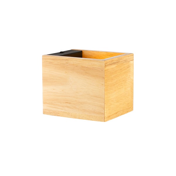 Quadratische Wandleuchte aus Holz für den Innenbereich