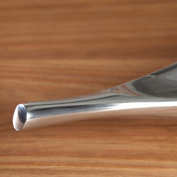 Dekoschale Short Leaf 40 cm, Aluminium silber glänzend