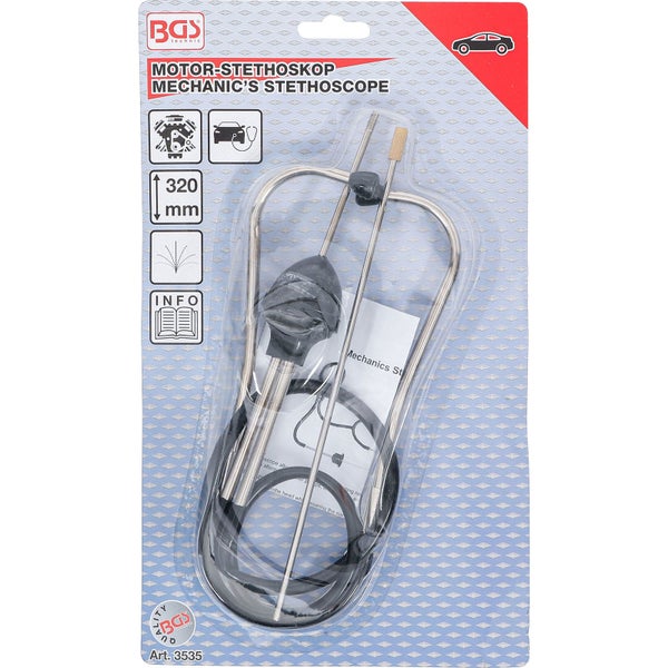 Motor-Stethoskop im Blisterpack, 320 Millimeter Länge