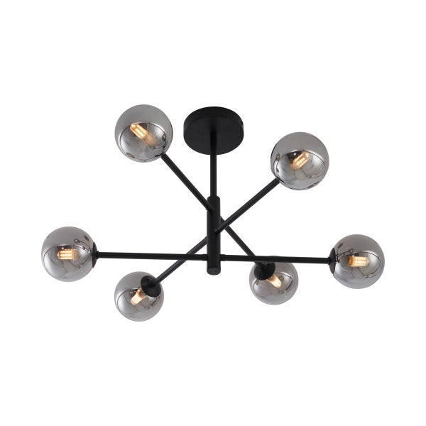 Deckenleuchte mit sechs Leuchtkörpern