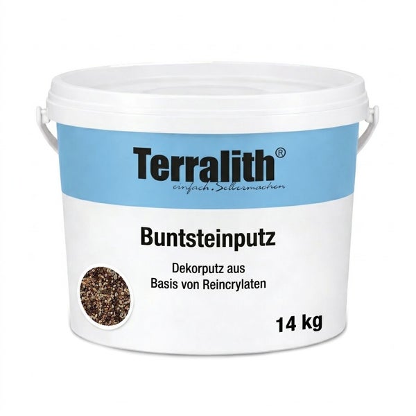 Terralith Buntsteinputz, Dekorputz auf Reinacrylatbasis, 14 Kilogramm Eimer
