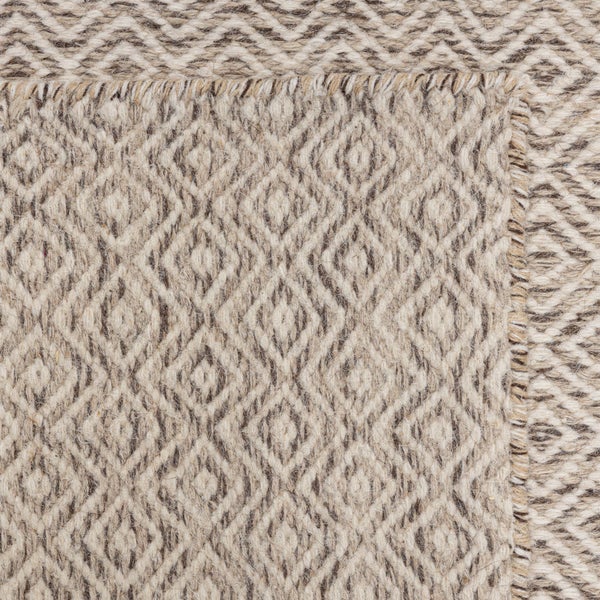 Wendbarer Wollteppich im skandinavischen Design 2-Seitiger Skandi Naturbeige 110x170 cm
