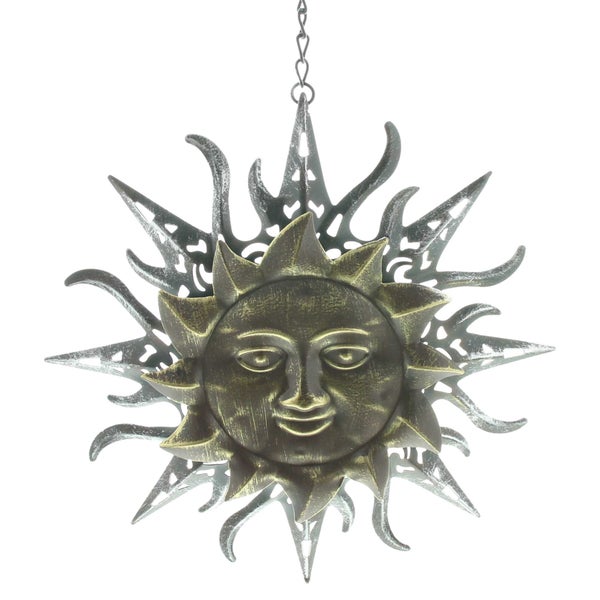 FRANK FLECHTWAREN | Metallhänger Sonne, METALL, 28 x 2,5 x 48 cm