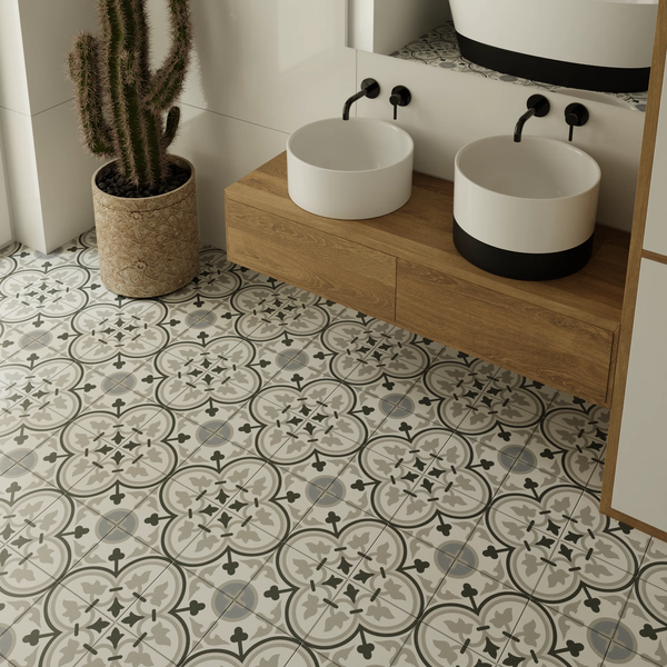 Toilettendeckel mit Holzoptik und dem Schriftzug HOME