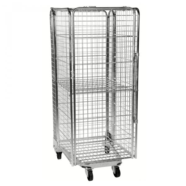 Rollbehälter aus Metallgitter mit Rädern