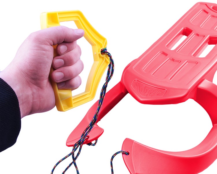 Ondis24 Kinderschlitten Rennrodel Bob Arrow mit Metallkufen rot, Schlitten