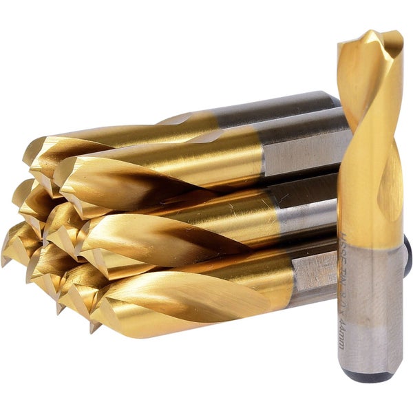 KS TOOLS HSSE-TiN Schweißpunkt-Bohrer Ø 8 mm 10 Stk. - 332.0809
