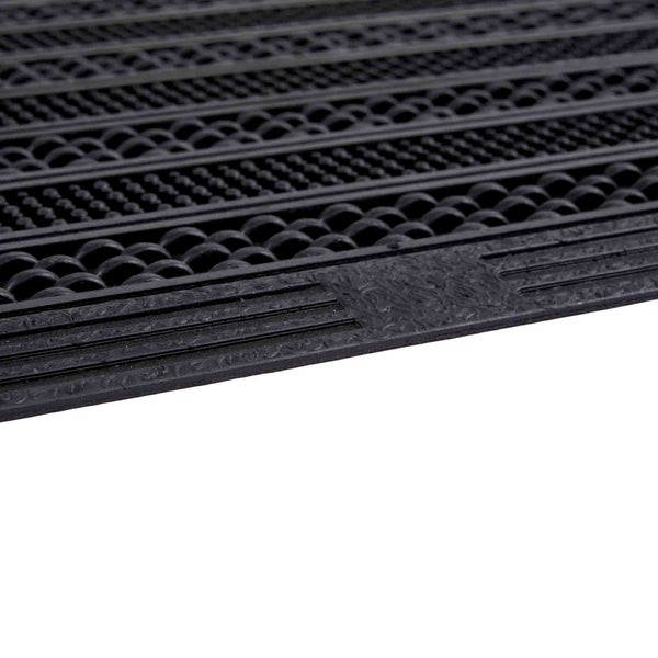 Fußabstreifer aus Gummi mit Streifenmuster