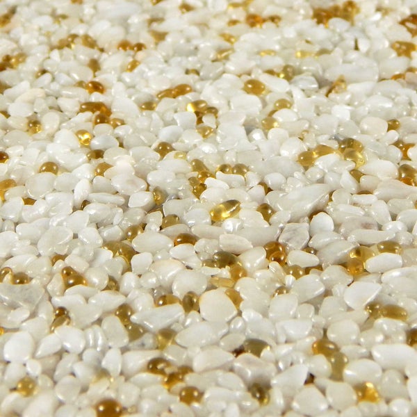 Terralith Glassteinteppich Vetro Giallo / Bianco für 1 qm -außen-