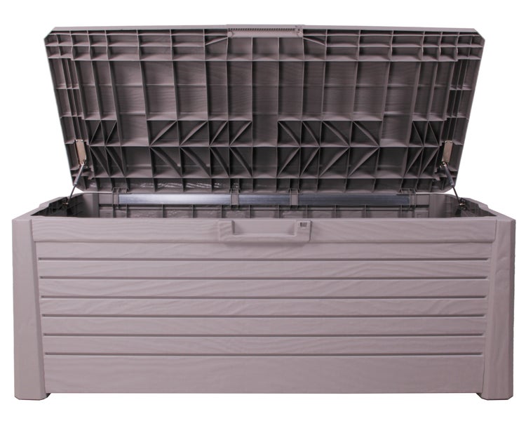 Ondis24 Kissenbox Sitztruhe Florida 550 L grau, Aufbewahrungsbox, Box