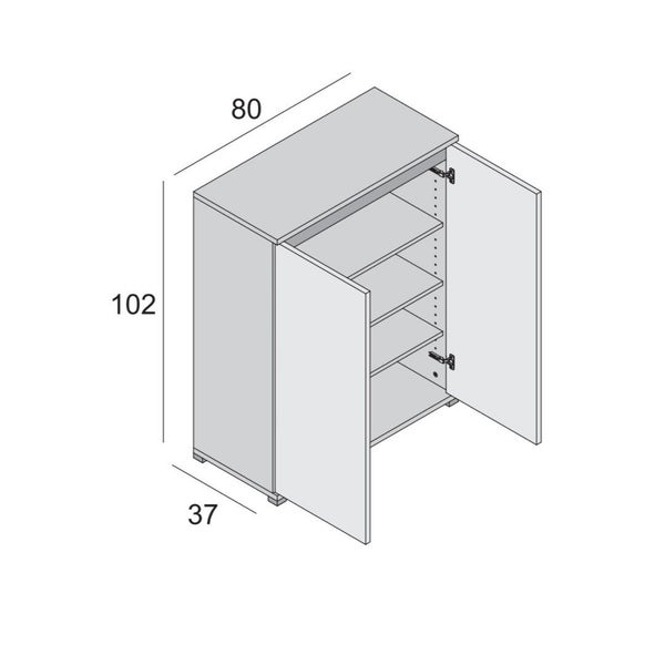 Schrank mit Abmessungen
