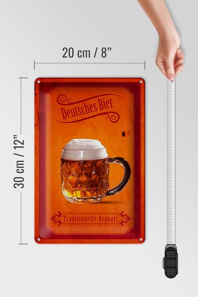 Blechschild Spruch 20x30cm Deutsches Bier traditionelle