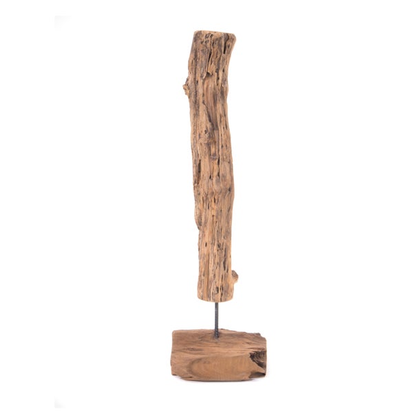 Skulptur  Roots 100 Teakwurzel Treibholz Unikat, auf Sockel naturfarben