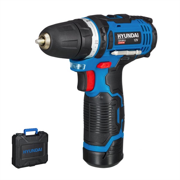 Hyundai Akku-Bohrschrauber 12 Volt mit Transportkoffer