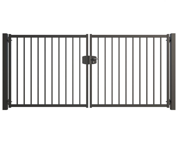 Doppeltor aus Metall für den Garten