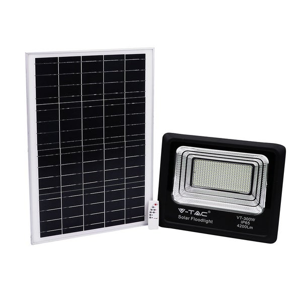 Schwarze Solar-Flutlichter - 50W - IP65 - 4200 Lumen - 4000K