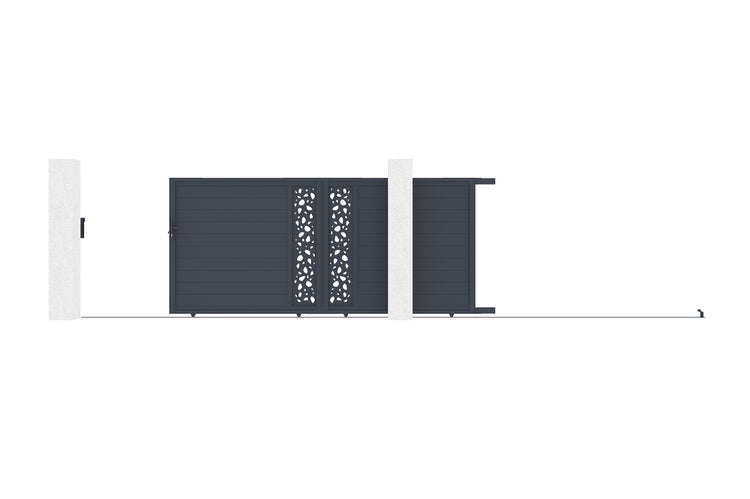 Schiebetor aus Aluminium 4m SUNNY 400C180 Grau