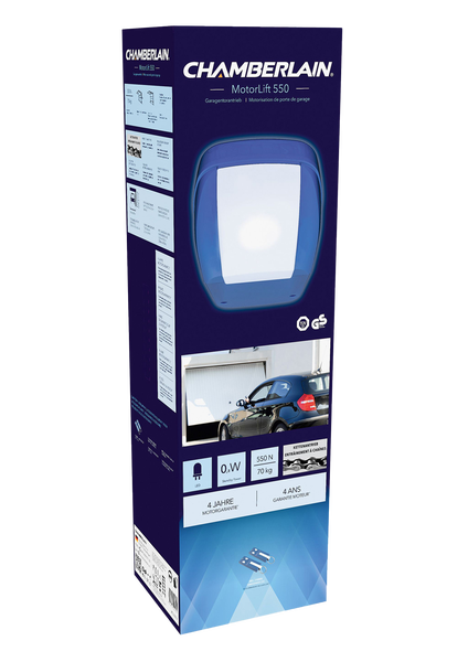 Verpackung des Chamberlain Motorlift 550 Garagentorantriebs