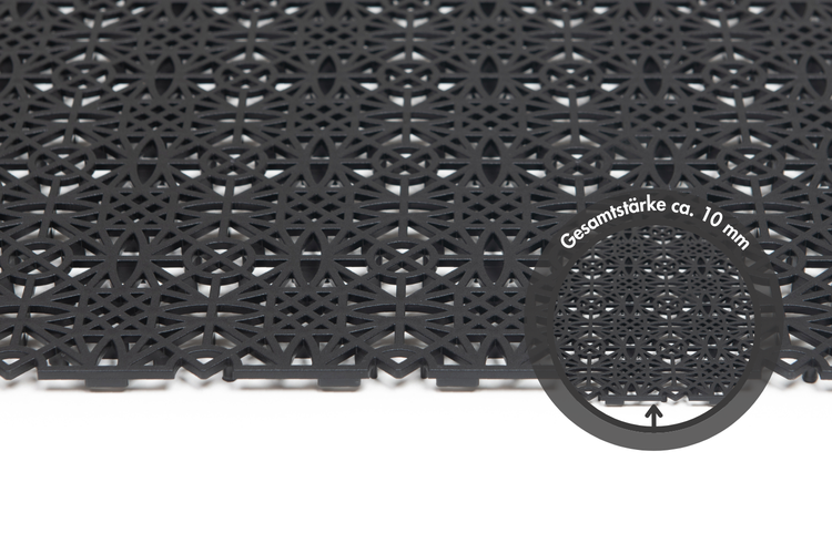 Klickfliese Terra Sol 38 x 38 cm Schwarz 1 m²