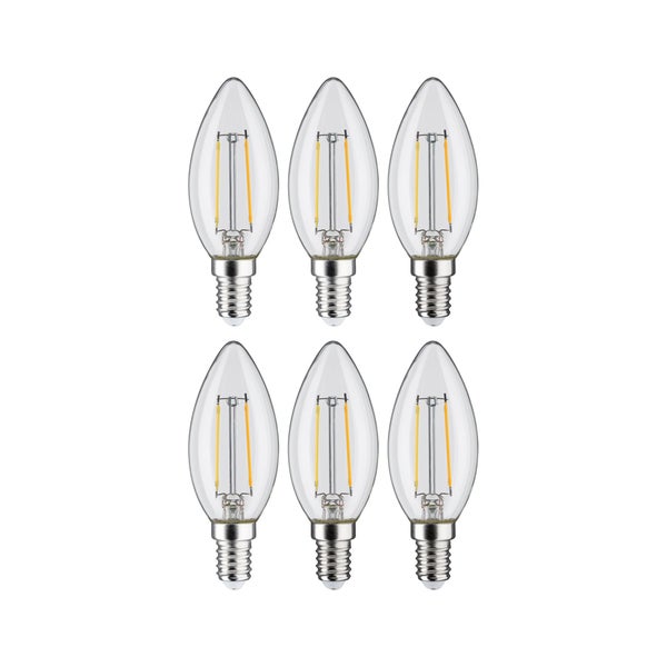 Sechs LED-Leuchtmittel in Kerzenform