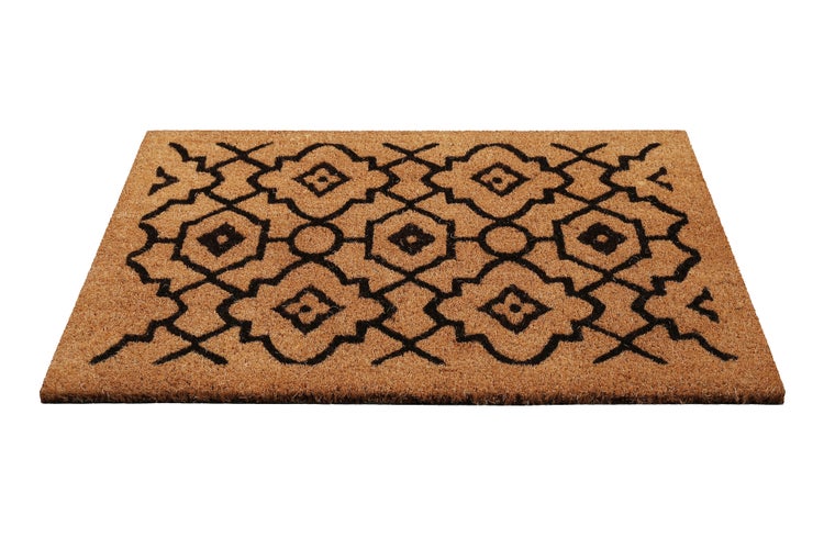 Fußmatte aus Kokosfaser Natur Schwarz Posh Palace WECONhome 40x60 cm
