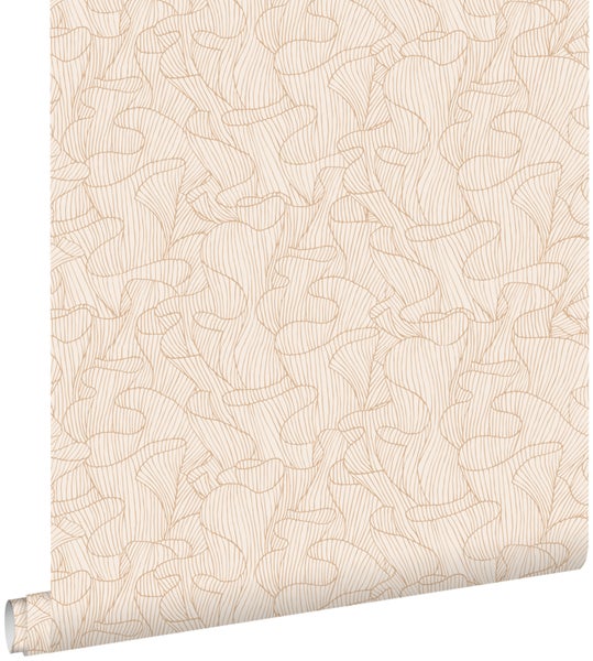 ESTAhome Tapete Koralle Sandbeige und Terrakotta - 50 x 900 cm - 139500