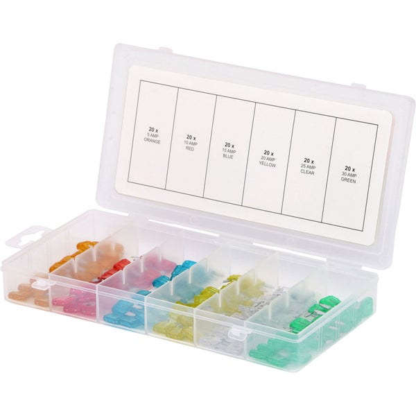 KS TOOLS Sortiment Mini-Sicherungen 5-30A 120tlg. - 970.0280