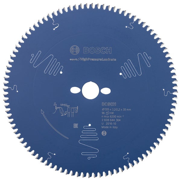 Bosch Kreissägeblatt Expert for High Pressure Laminate für Kapp- und Gehrungssägen 305 x 30 x 3,2 mm 96 - 2608644364