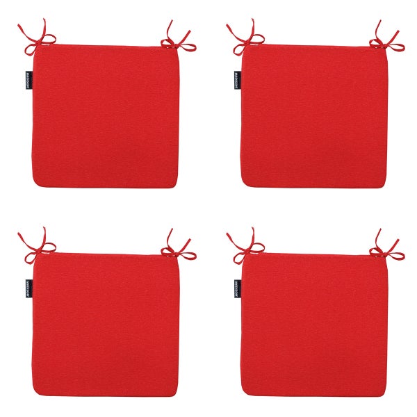 Sitzkissen Panama rot - Ca. 40x40 cm - 4er-Set