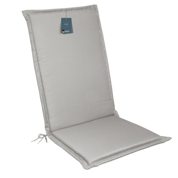 LILENO HOME Hochlehner-Auflage für Gartensessel, gepolsterte Sitzauflage mit Bindebändern.