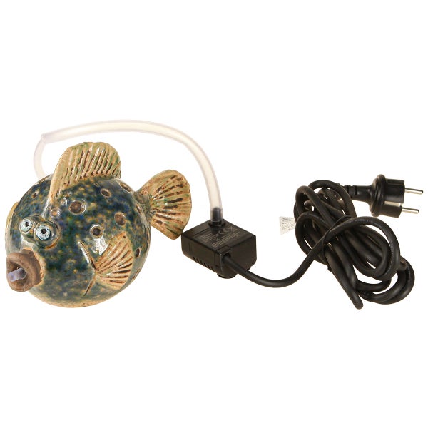 Keramik-Zimmerbrunnen in Fischform mit Pumpe