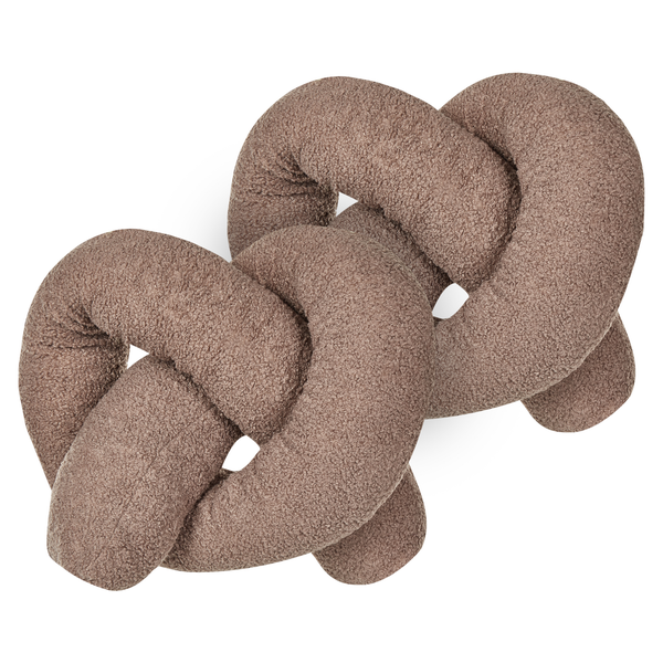 Dekokissen 2er Set GLADIOLUS Bouclé 172 x 14 cm Braun Ohne Muster