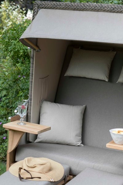 Strandkorb Nordstrand Teak PE grey Dessin 534