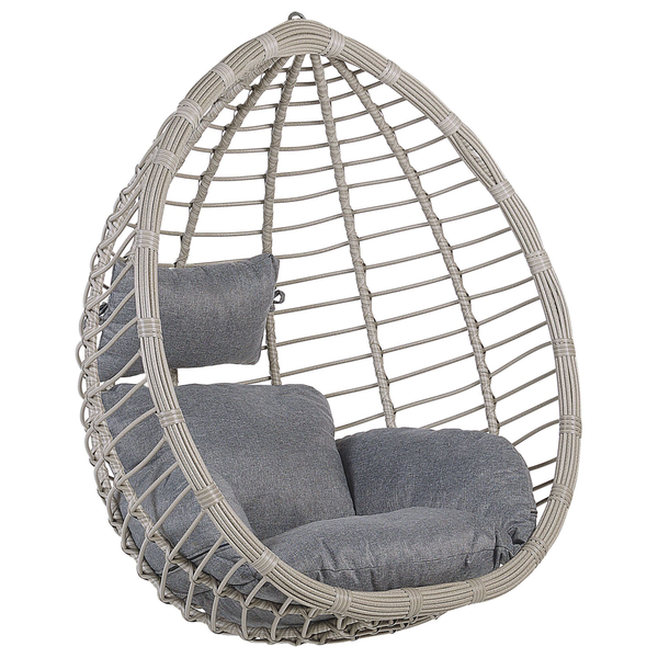 Hängesessel TOLLO Polyrattan Grau