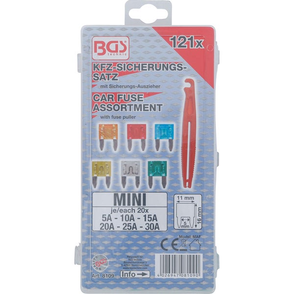 BGS KFZ-Sicherungs-Sortiment MINI 121tlg. - 8109