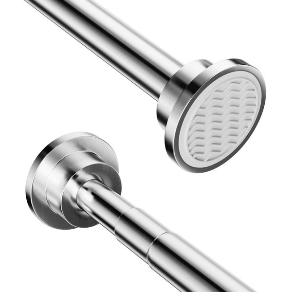 Teleskop Duschvorhangstange aus Metall mit rutschfesten Endkappen
