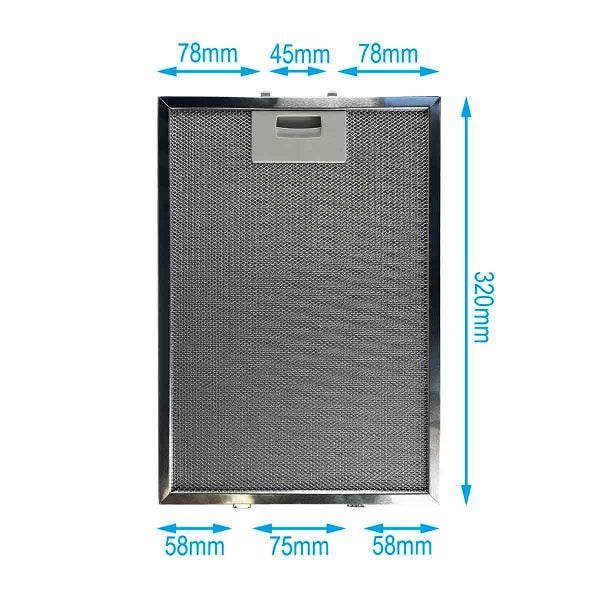 Metall-Fettfilter 320x220mm für Neff 362380 / 00362380