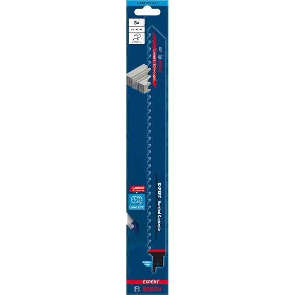 Bosch Expert Porenbeton Säbelsägeblatt, 3er Pack