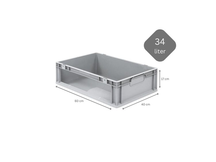 PROREGAL SuperSparSet 5x Eurobox NextGen Store HxBxT 17 x 40 x 60 cm 34 Liter Seite Offen Eurobehälter Transportbox