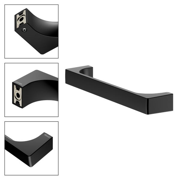 KEUCO Edition 11 Black Selection Haltegriff, 32 cm, belastbar bis 115 kg, schwarz-matt