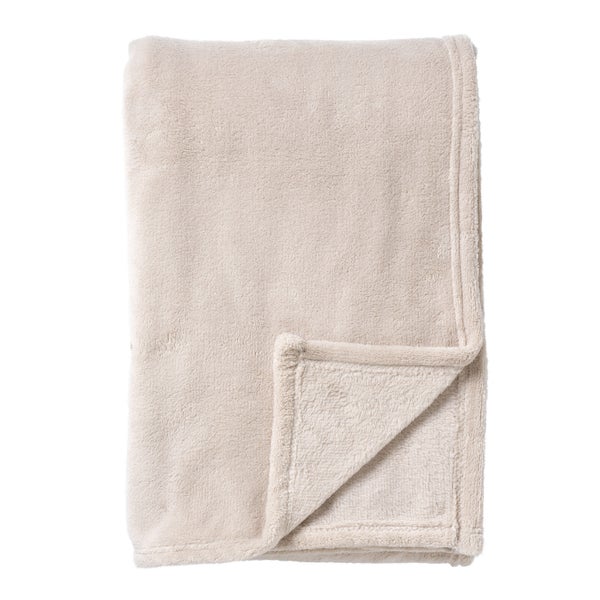 Beige Kuscheldecke aus Fleece