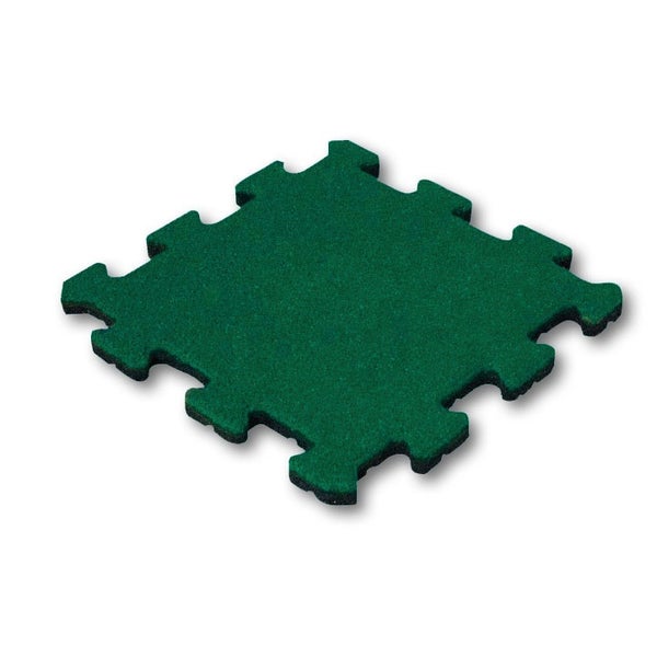 Gummifliese 50 mm - 50x50 cm Puzzle - Grün - Mittelstück
