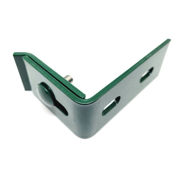 Winkelverbinder aus Metall mit Schraube