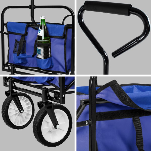 Bollerwagen tectake  Belastbarkeit 80 kg faltbar blau