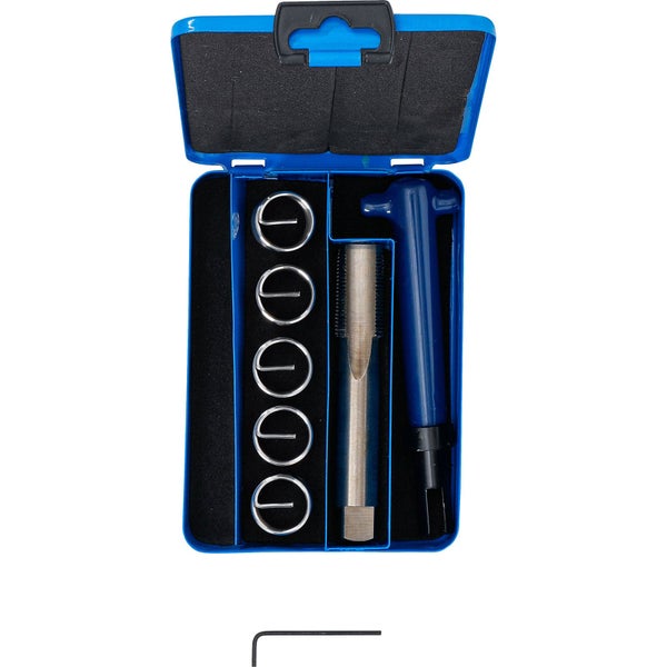 Gewindereparatur-Satz im geöffneten blauen Kasten