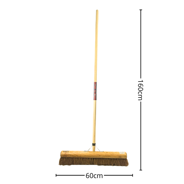 Kokosfaser Besen mit Holzstiel, 60 x 160 cm