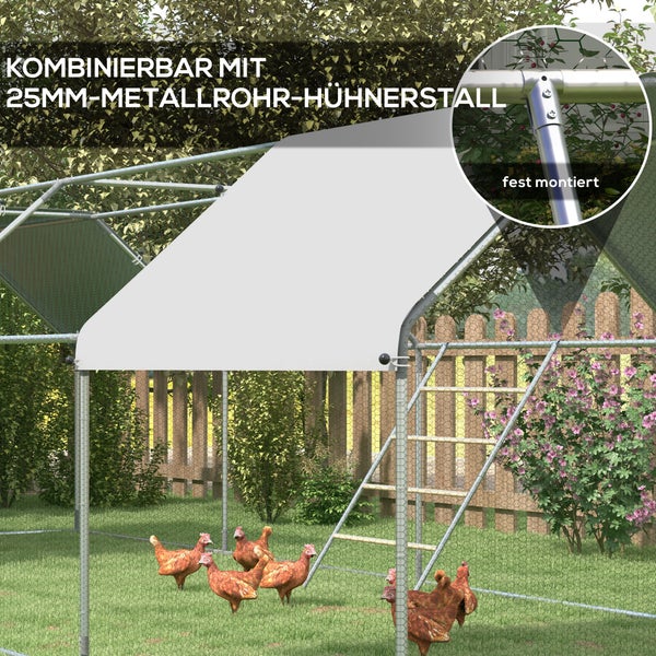 PawHut Sitzleiter für Hühner aus Holz, Spielplatz für Hühner Hühner-Klettergerüst für 4-6 Hühner 140 x 86 x 2,5 cm Naturholz