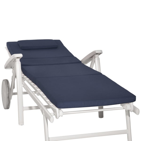 Beautissu Loft RL Rollliegenauflage 200x60x5cm Dunkelblau