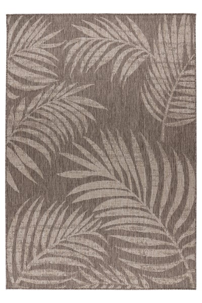 Rechteckiger Outdoor Teppich mit Palmenblatt Motiv