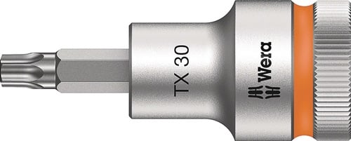 Wera Steckschlüsseleinsatz 8767 C HF TORX 1/2 T30 Länge 60 mm - 5003833001